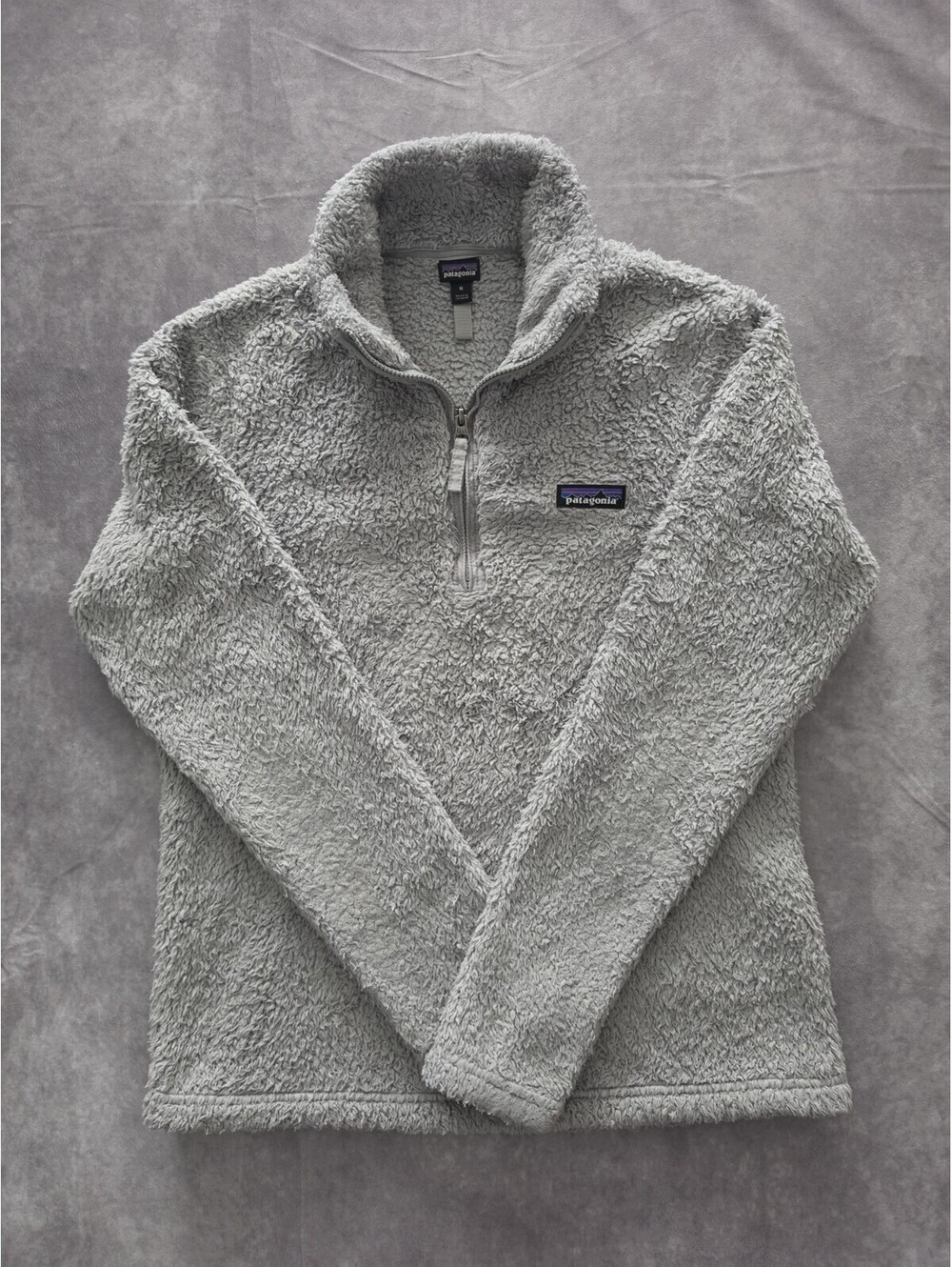SKU0172 Patagonia Women's Medium Los Gatos Fleece 1/4 Zip Pullover Gray Cozy